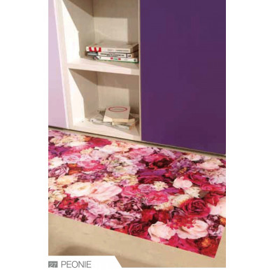 TAPPETO in PVC stampa PEONIE