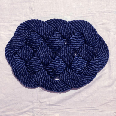 Tappeto in corda di cotone Blu