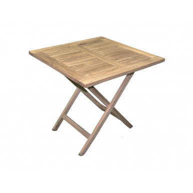 Tavolo quadrato pieghevole in legno teak Greenwood Vulcano RT512