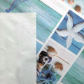 Plastified tablecloth with sea print h.140 cm