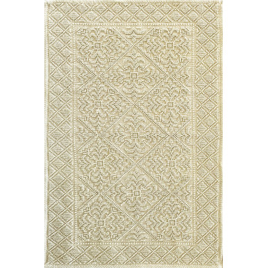 Stintino beige 100% cotton bathroom rug