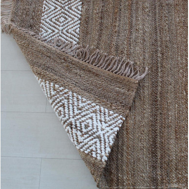 Jute and cotton rug for kitchen and living room Sobel