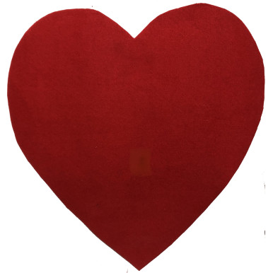Tappeto scendiletto a forma di cuore cm. 60x60