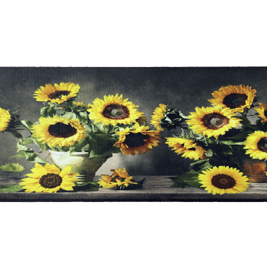 Kuki kitchen runner with sunflower print h. 52cm