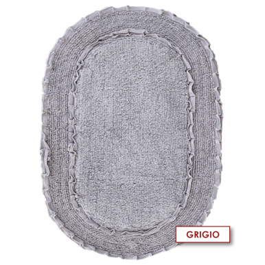 Estro gray 100% cotton bathroom rug
