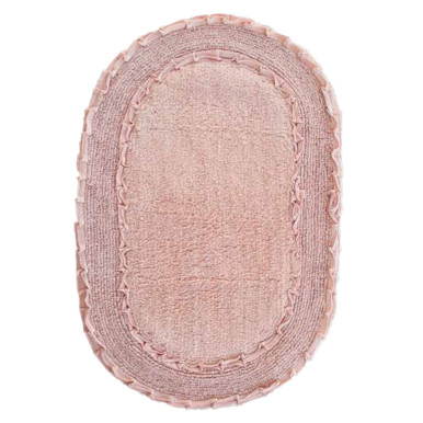 Estro pink 100% cotton bathroom rug