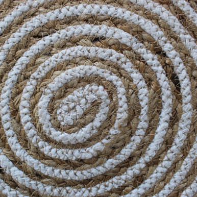 Round jute 509 rug for rustic kitchen and living room