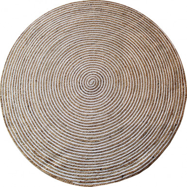 Round jute 509 rug for rustic kitchen and living room