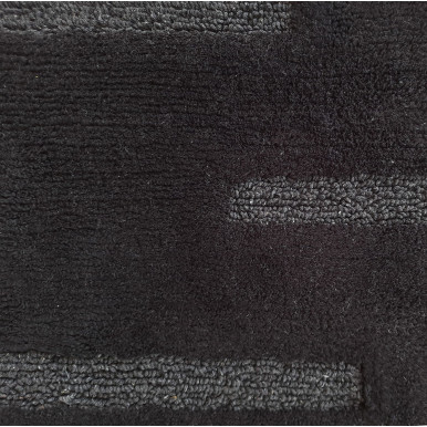 Bathroom rug Lines 100% black cotton