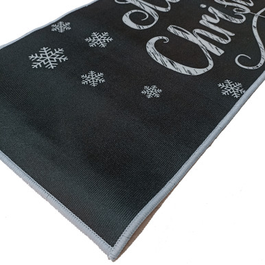 Merry Christmas black Christmas kitchen mat cm. 119x44
