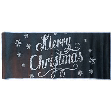 Merry Christmas black Christmas kitchen mat cm. 119x44
