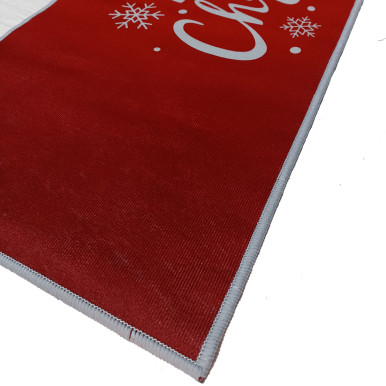 Merry Christmas red Christmas kitchen mat cm. 119x44